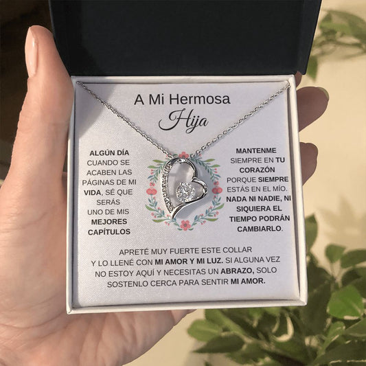 A Mi Hermosa Hija | Un Regalo Que Llevará Siempre en Su Corazón | Collar De Amor Eterno