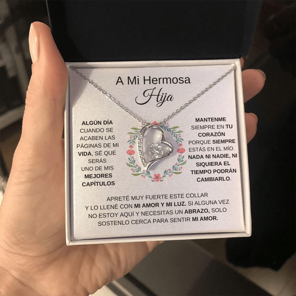 A Mi Hermosa Hija | Un Regalo Que Llevará Siempre en Su Corazón | Collar De Amor Eterno