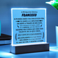 Lampara con Mensaje de Amor para SOBRINO - PERSONALIZADO - Eres Muy Especial Para Mi