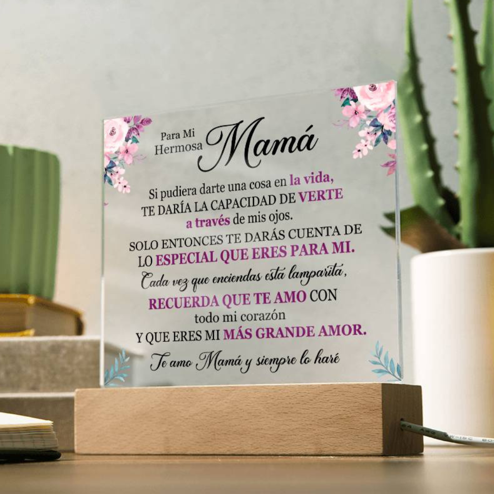 Lampara de Amor para Mamá - Te Amo con Todo mi Corazón