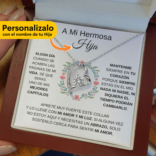 Collar de Amor Eterno para Hija - PERSONALIZADO - con Caja de Lujo