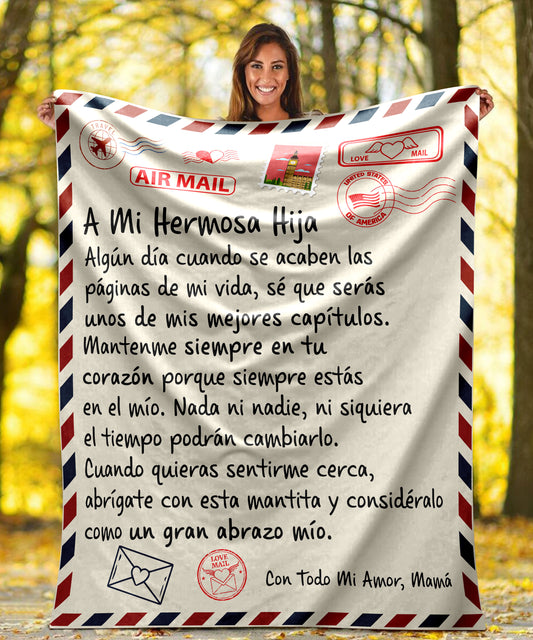 Para HIJA de MAMA - Blanket Personalizado - 50x60