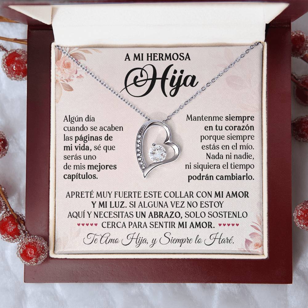 A Mi Hermosa Hija - Collar De Amor Eterno - Regalo Para Hija