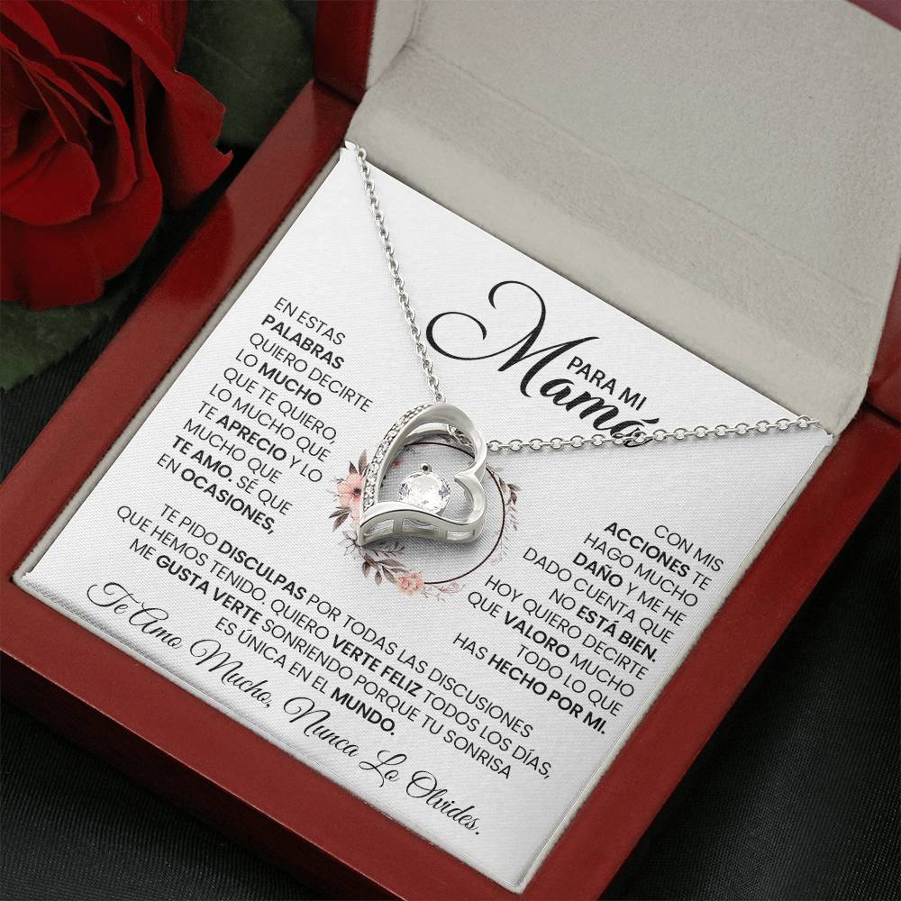 Regalo Para Mamá  "Te Amo Mamá, Nunca Lo Olvides" - Collar De Amor Eterno