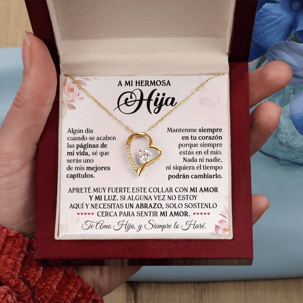 A Mi Hermosa Hija - Collar De Amor Eterno - Regalo Para Hija