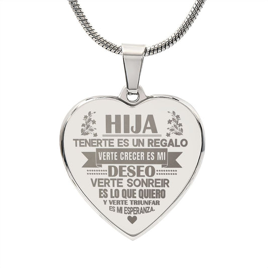 Collar de corazón para Hija - Personalizado - Tenerte es un regalo