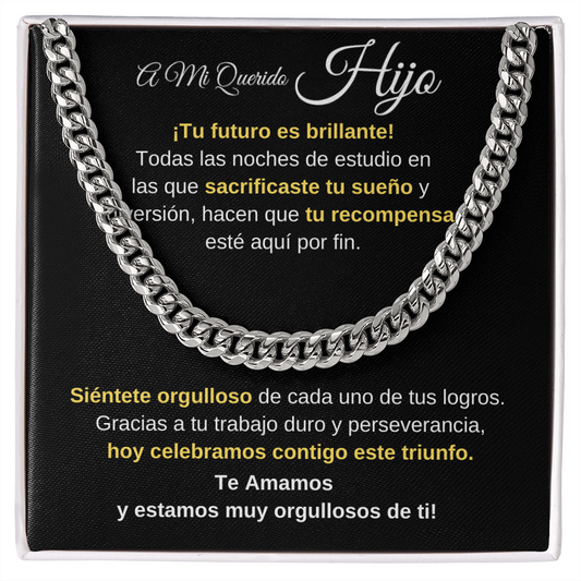 A Mi Querido Hijo - GRADUACIÓN - Cuban Link Chain Necklace