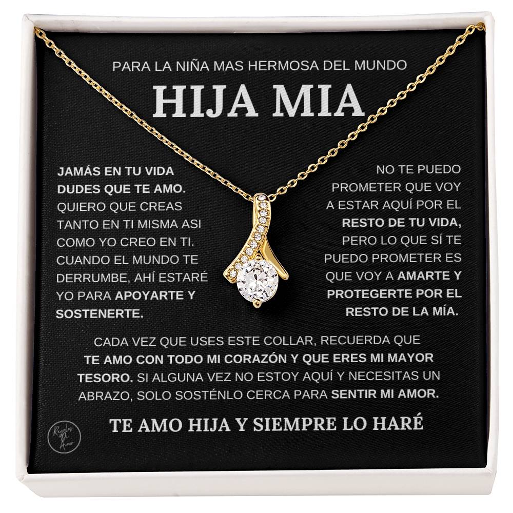 Hermoso Regalo Para Hija - Jamas Dudes Que Te Amo - Collar de Lazo de Amor