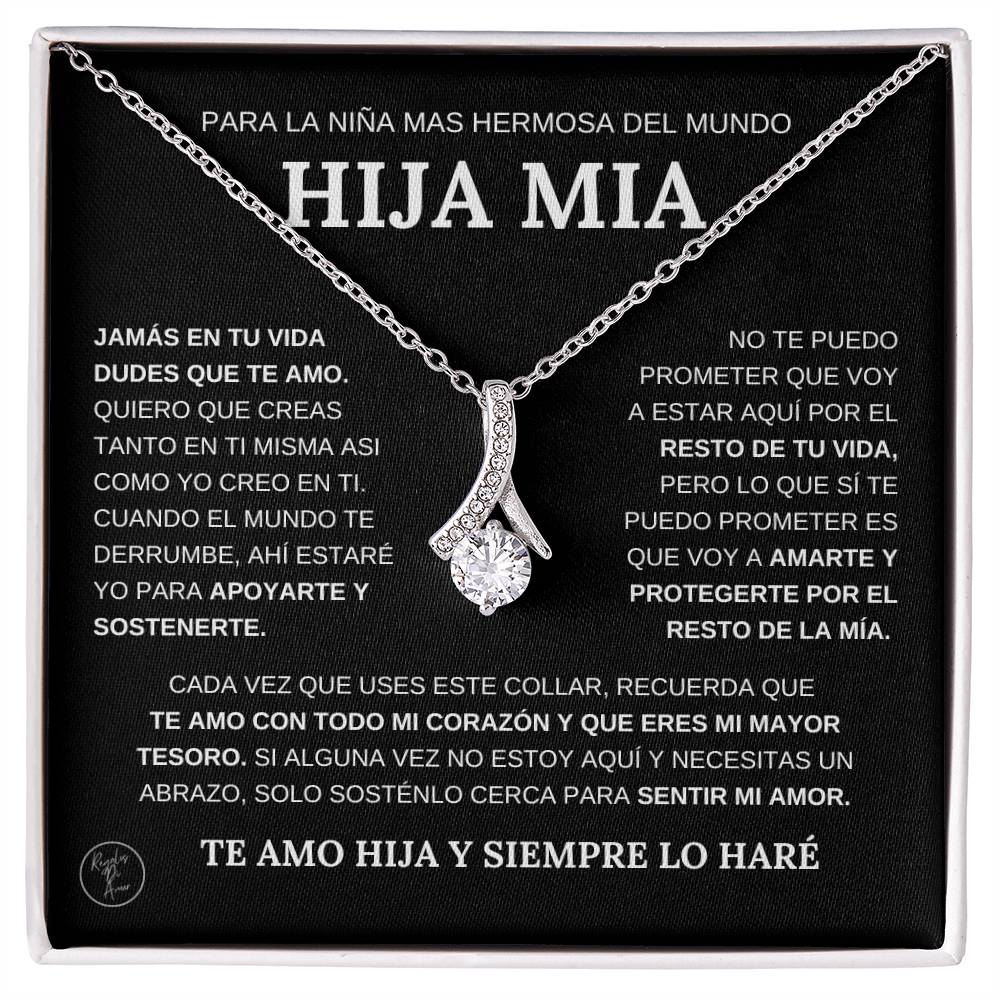 Hermoso Regalo Para Hija - Jamas Dudes Que Te Amo - Collar de Lazo de Amor