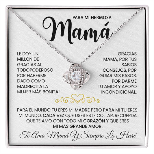 Regalo Para Mamá "Gracias Por Tus Sabios Consejos" Collar De Amor Infinito