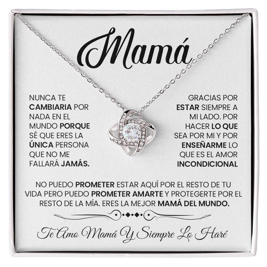 Regalo Para Mamá "Nunca Te Cambiaria Por Nada" Collar De Amor Infinito