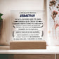 Lampara con Mensaje de Amor para SOBRINO - PERSONALIZADO - Tenerte es un Regalo