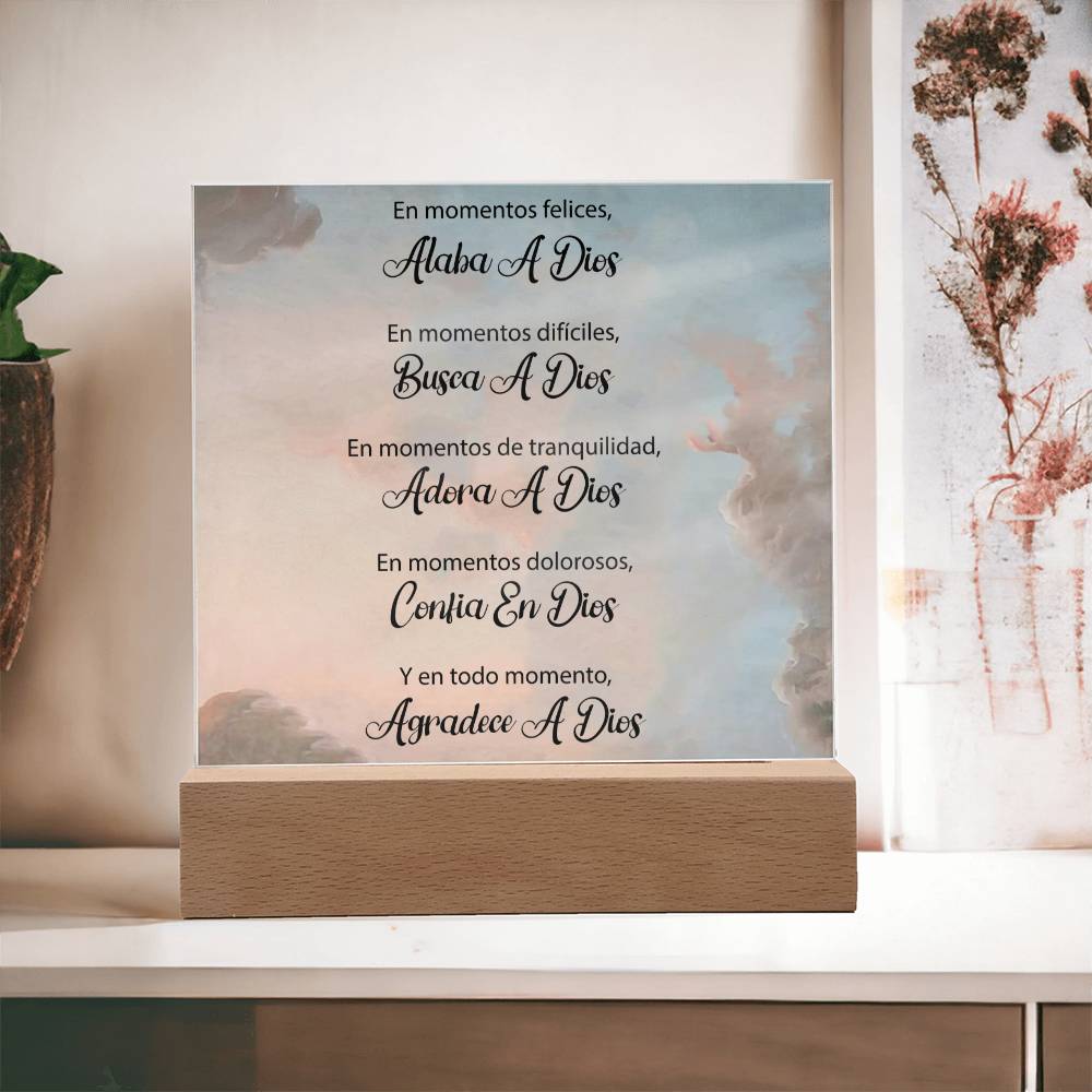 Lampara Con DIOS SIEMPRE - Agradecimiento a Dios