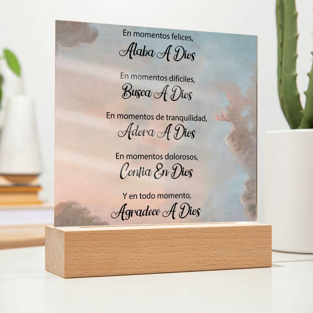 Lampara Con DIOS SIEMPRE - Agradecimiento a Dios