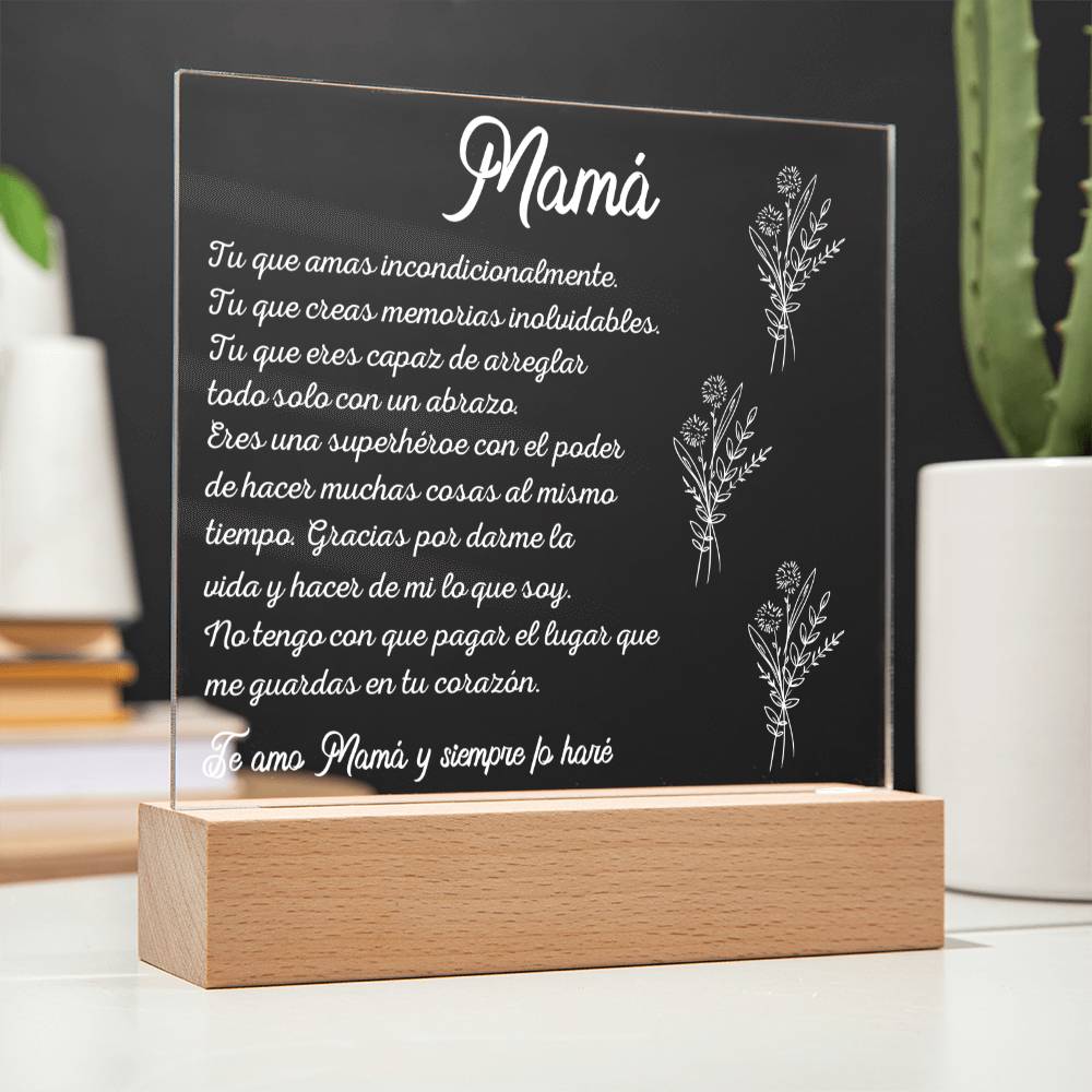 Lampara de Amor Para Mamá - Gracias por Darme la Vida