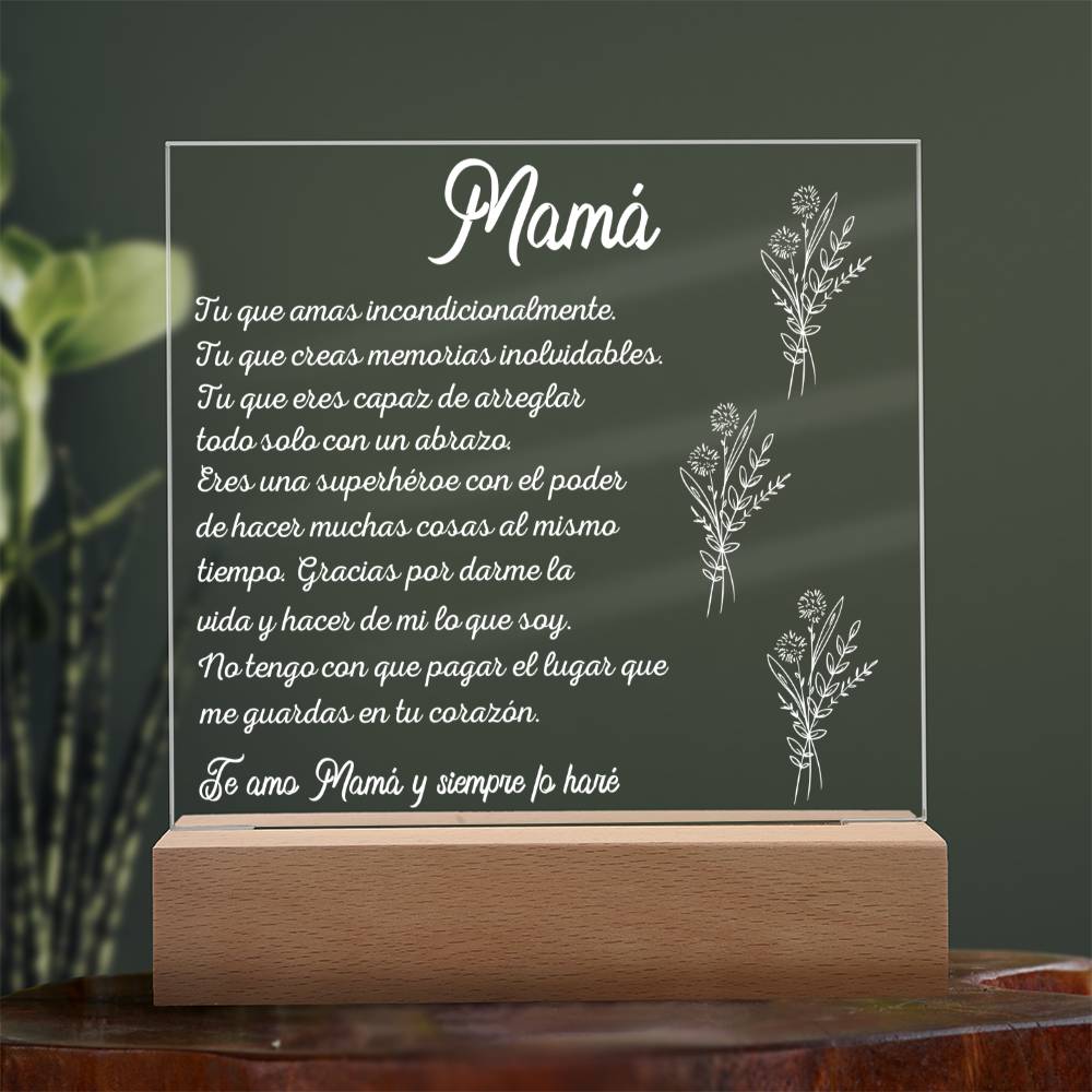 Lampara de Amor Para Mamá - Gracias por Darme la Vida