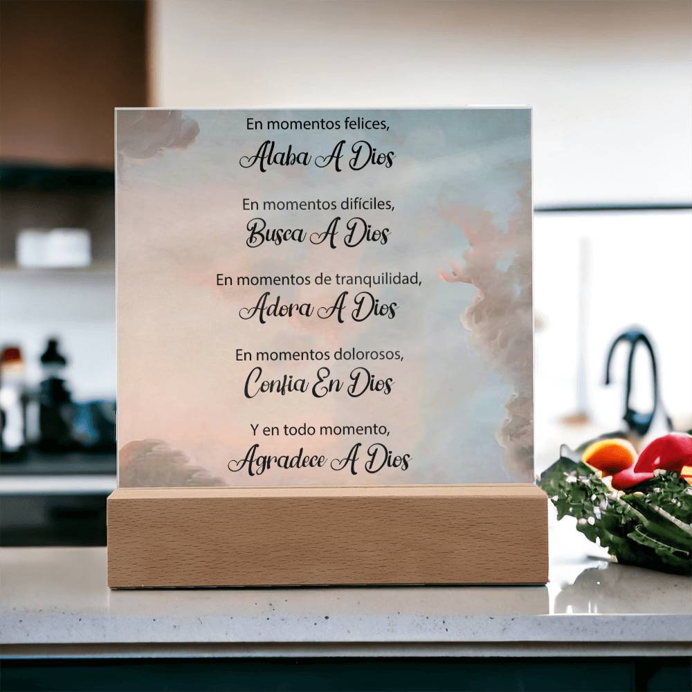 Lampara Con DIOS SIEMPRE - Agradecimiento a Dios