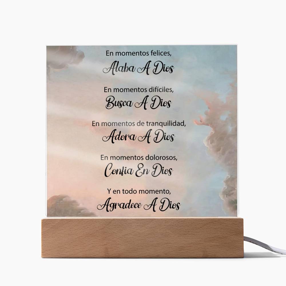Lampara Con DIOS SIEMPRE - Agradecimiento a Dios