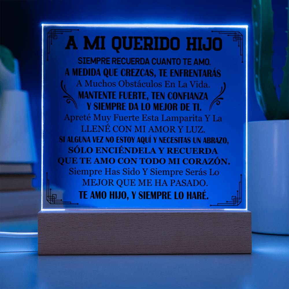 Lampara con Mensaje de Amor para Hijo - Eres Lo Mejor que me ha Pasado