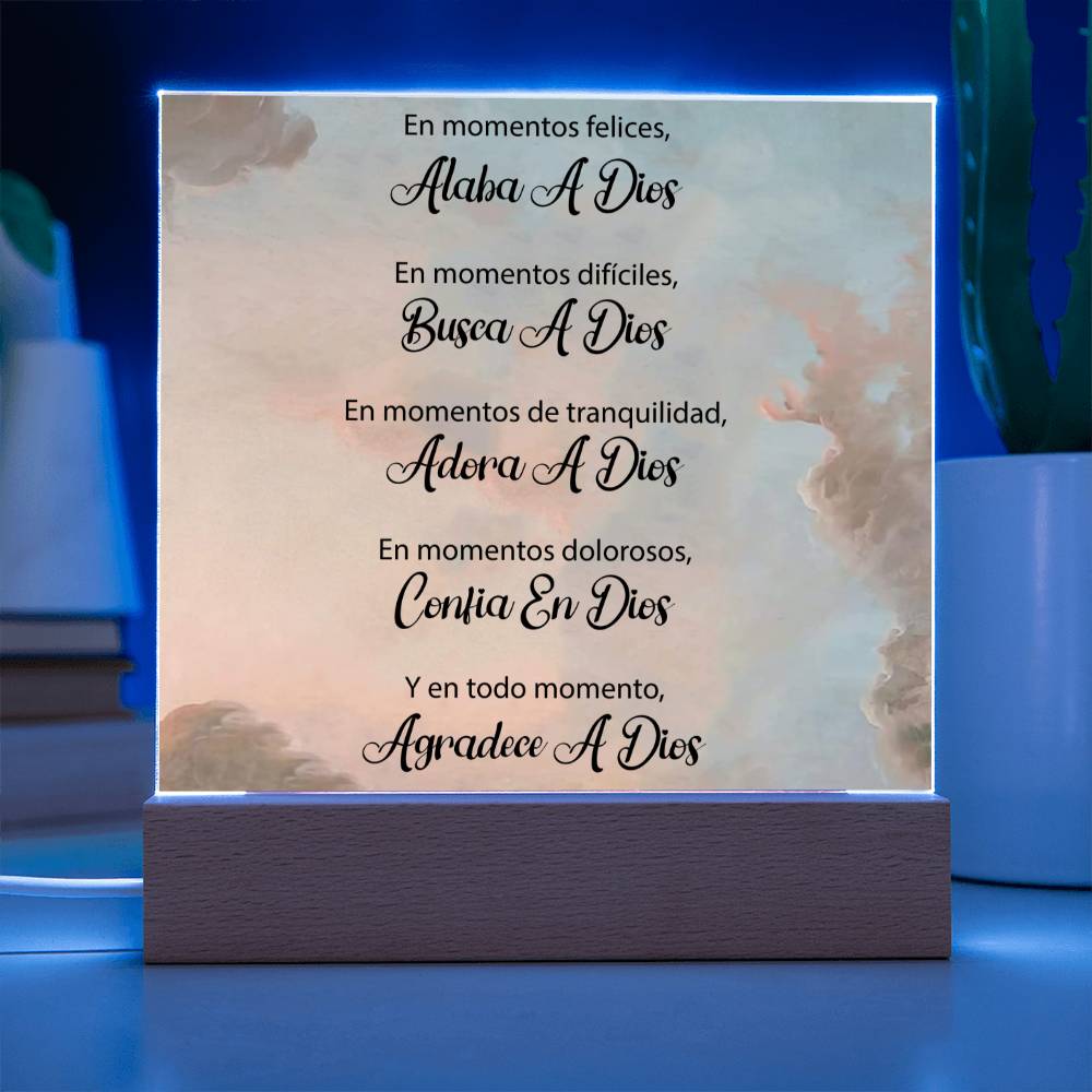 Lampara Con DIOS SIEMPRE - Agradecimiento a Dios