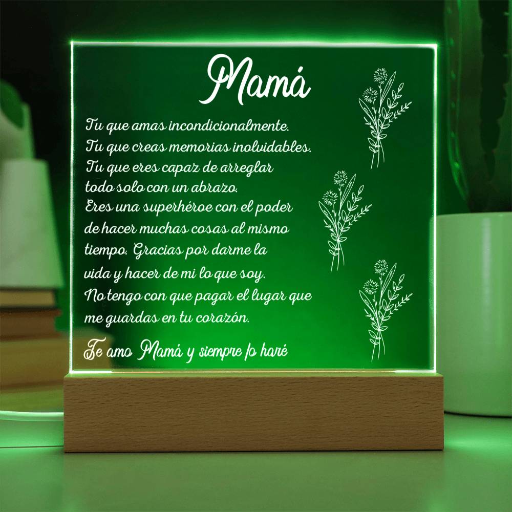 Lampara de Amor Para Mamá - Gracias por Darme la Vida