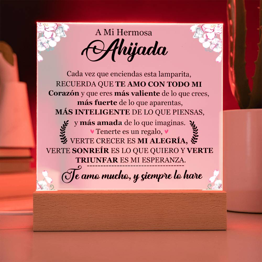 Lampara con Mensaje de Amor para AHIJADA - PERSONALIZADO - Tenerte es ...