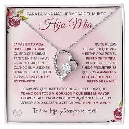 Regalo Para Hija - Nunca Dudes Que Te Amo - Collar de Amor Eterno