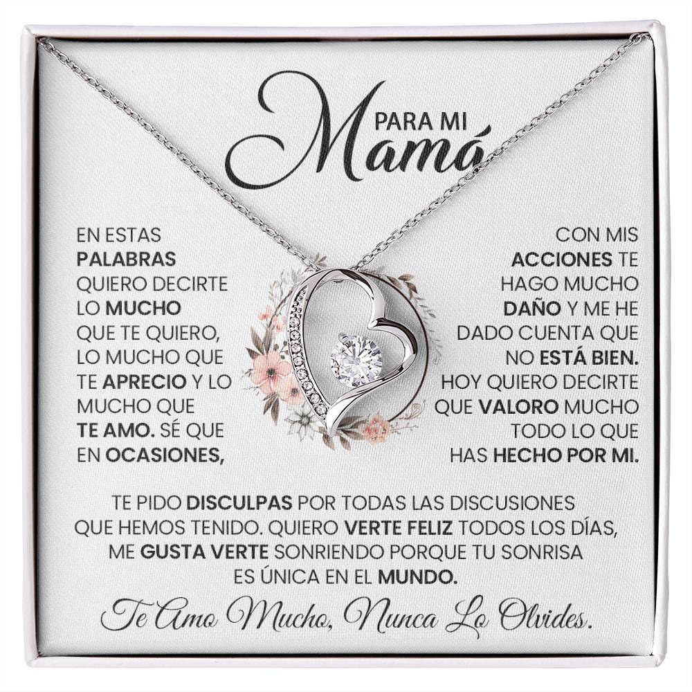 Regalo Para Mamá  "Te Amo Mamá, Nunca Lo Olvides" - Collar De Amor Eterno