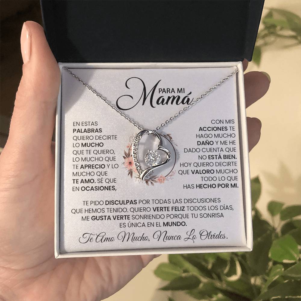 Regalo Para Mamá  "Te Amo Mamá, Nunca Lo Olvides" - Collar De Amor Eterno