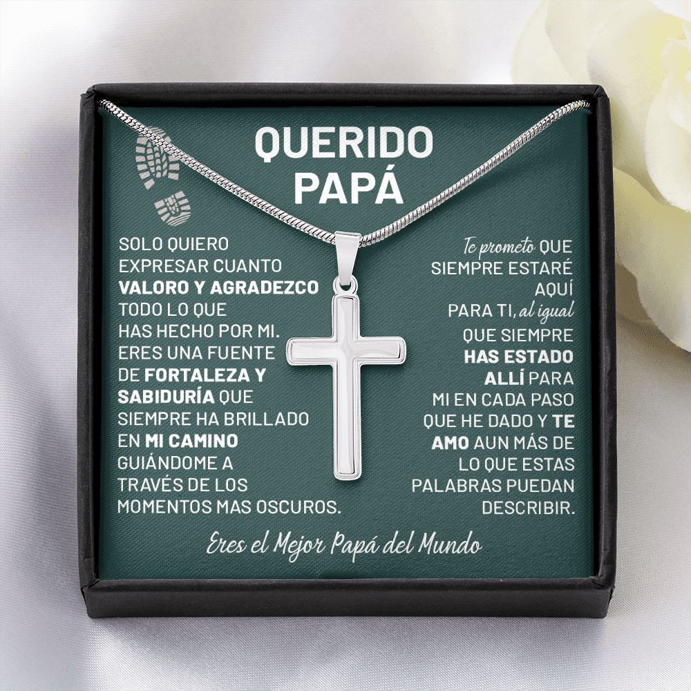 Querido Papá - Collar de Cruz - QP001