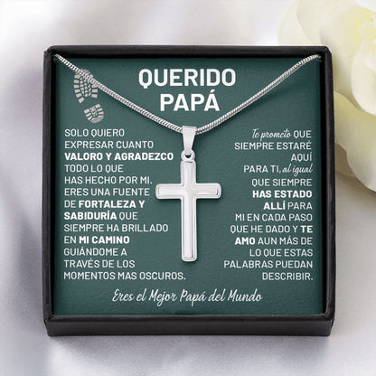 Querido Papá - Collar de Cruz - QP001