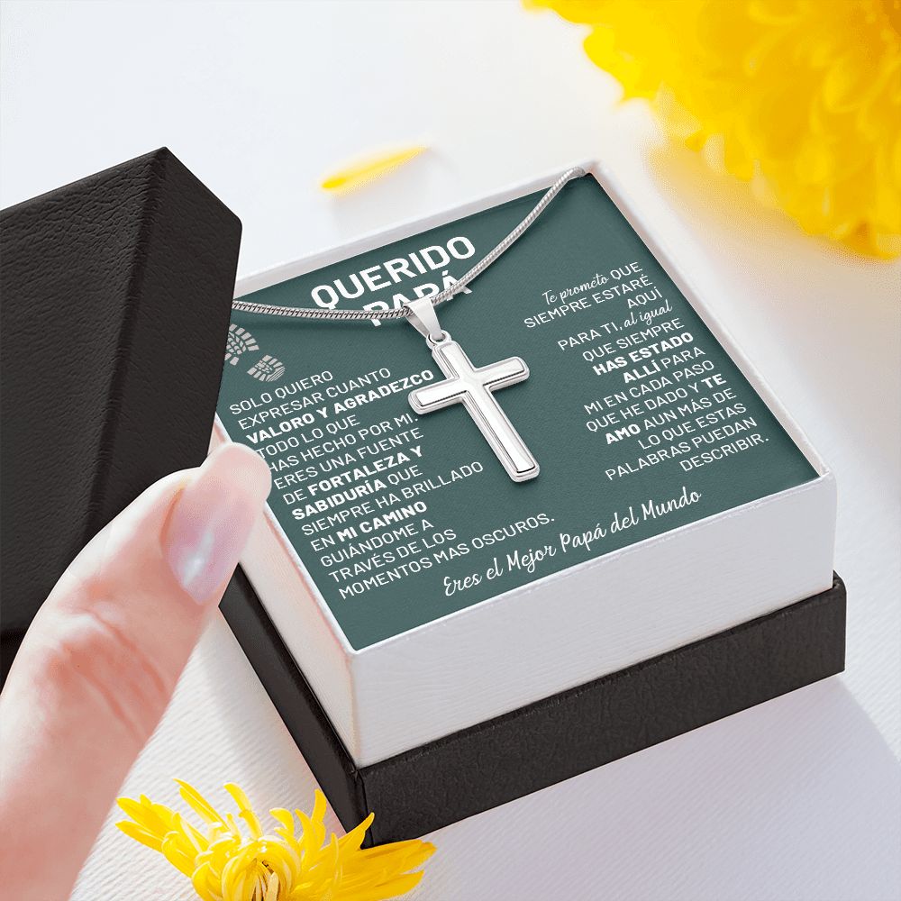 Querido Papá - Collar de Cruz - QP001
