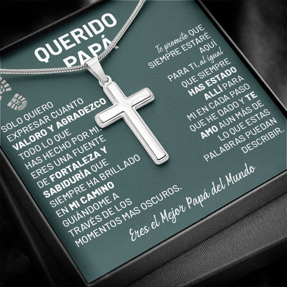 Querido Papá - Collar de Cruz - QP001