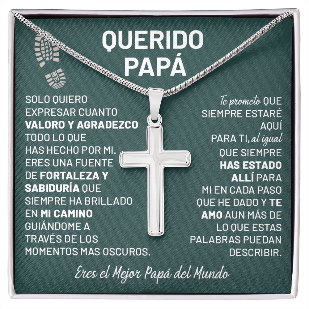 Querido Papá - Collar de Cruz - QP001