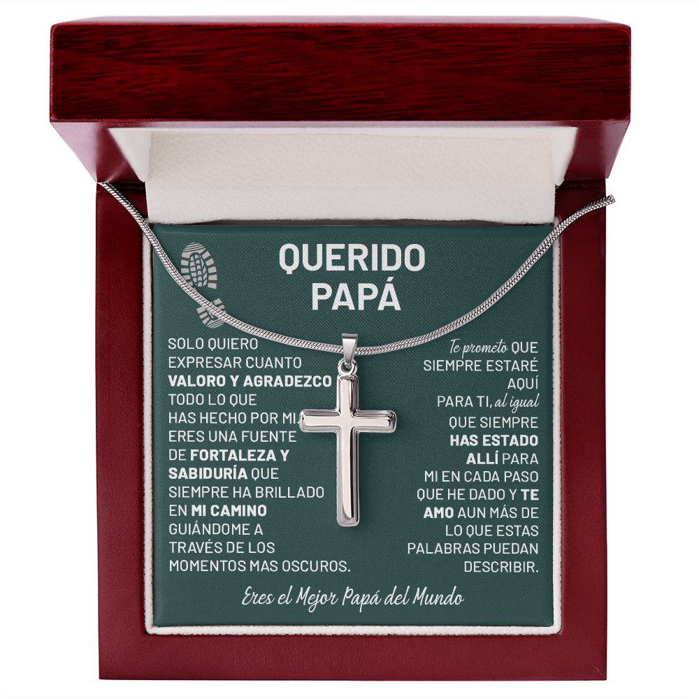 Querido Papá - Collar de Cruz - QP001