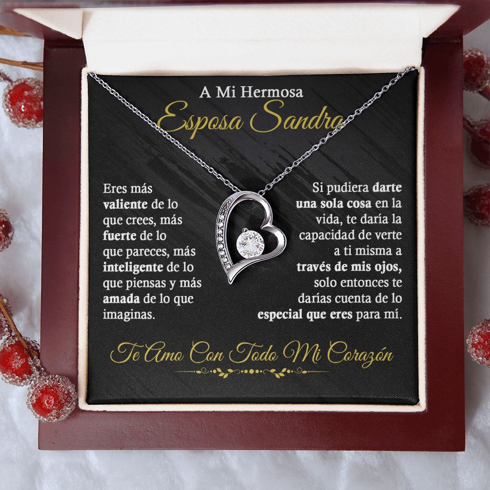A mi Hermosa Esposa Sandra - Collar de Amor Eterno
