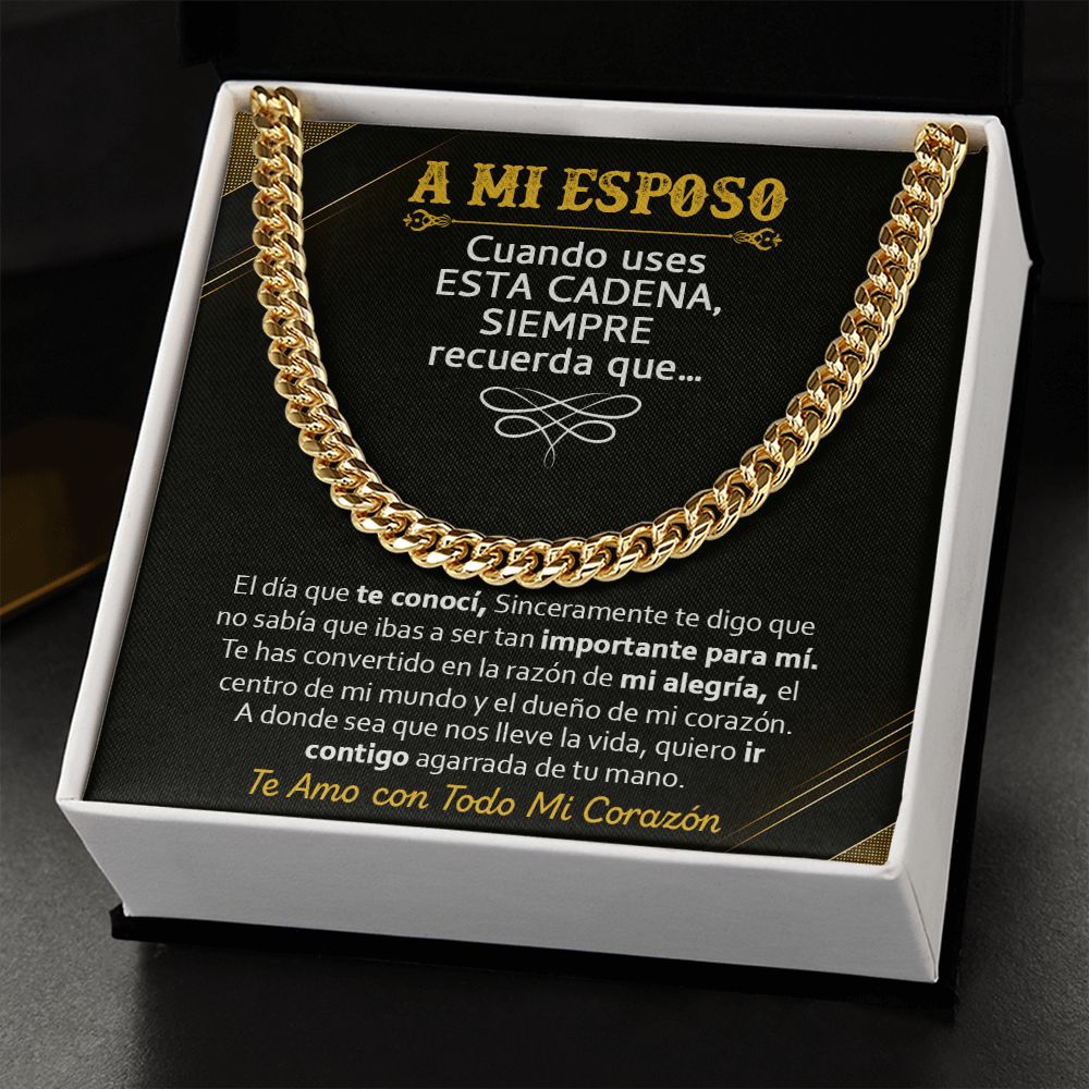 A Mi Esposo - Cuban Link Chain