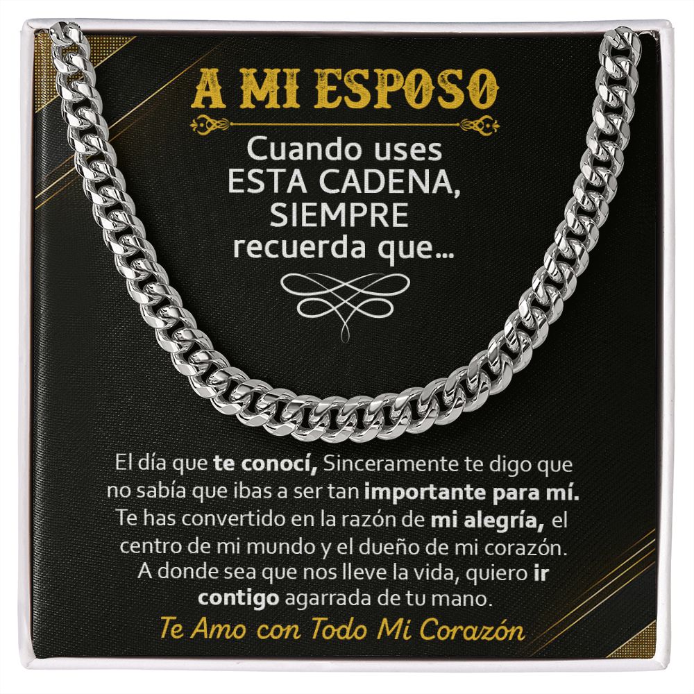 A Mi Esposo - Cuban Link Chain