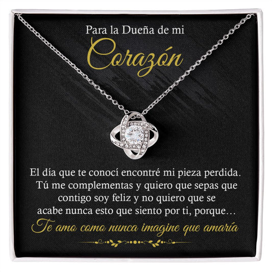 Para La Dueña De Mi Corazón - Collar Love Knot