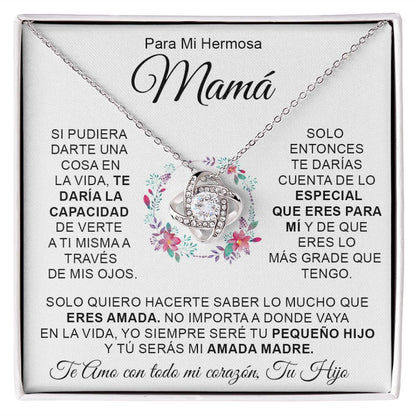 Para Mi Hermosa Mamá - Collar de Enlace de Amor Eterno - Te Amo