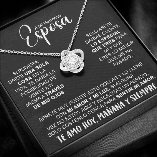 A Mi Hermosa Esposa - Collar de Enlace de Amor Infinito - ES101