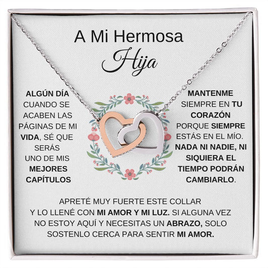 HERMOSA HIJA - CORAZON ENTRELAZADO (PERSONALIZADO)