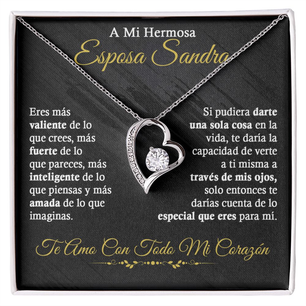A mi Hermosa Esposa Sandra - Collar de Amor Eterno