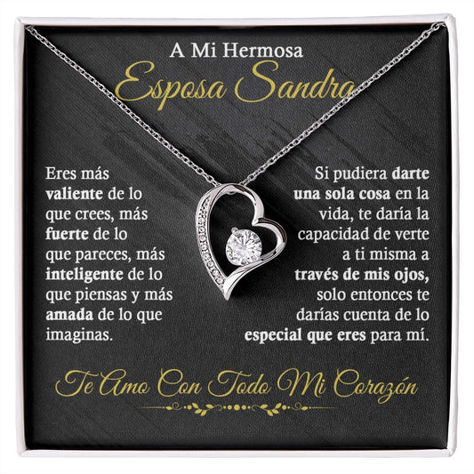 A mi Hermosa Esposa Sandra - Collar de Amor Eterno