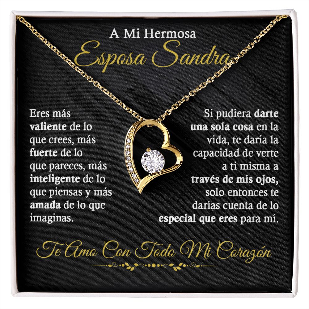 A mi Hermosa Esposa Sandra - Collar de Amor Eterno